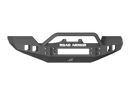 Road Armor 512R4B 2007-2018 Jeep Wrangler JK Winch Front Bumper with Pre-Runner Guard and Square Light Holes - Satin Black-BumperStock