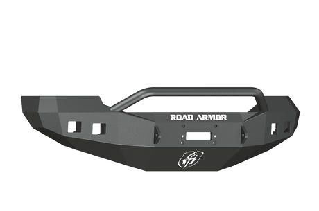 Road Armor Stealth 605R4B 2005-2007 Ford F250/F350/F450/Excursion Winch Front Bumper with Pre-Runner Guard and Square Light Cutouts - BumperStock