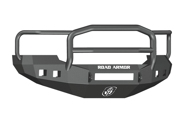 Road Armor 605R5B-NW 2005-2007 Ford F250/F350/F450 / Excursion Non-Winch Front Bumper with Lonestar Guard and Square Light Holes - Satin Black-BumperStock