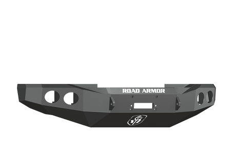 Road Armor Stealth 60800B 2008-2010 Ford F250/F350/F450 Winch Front Bumper with Round Light Cutouts - BumperStock