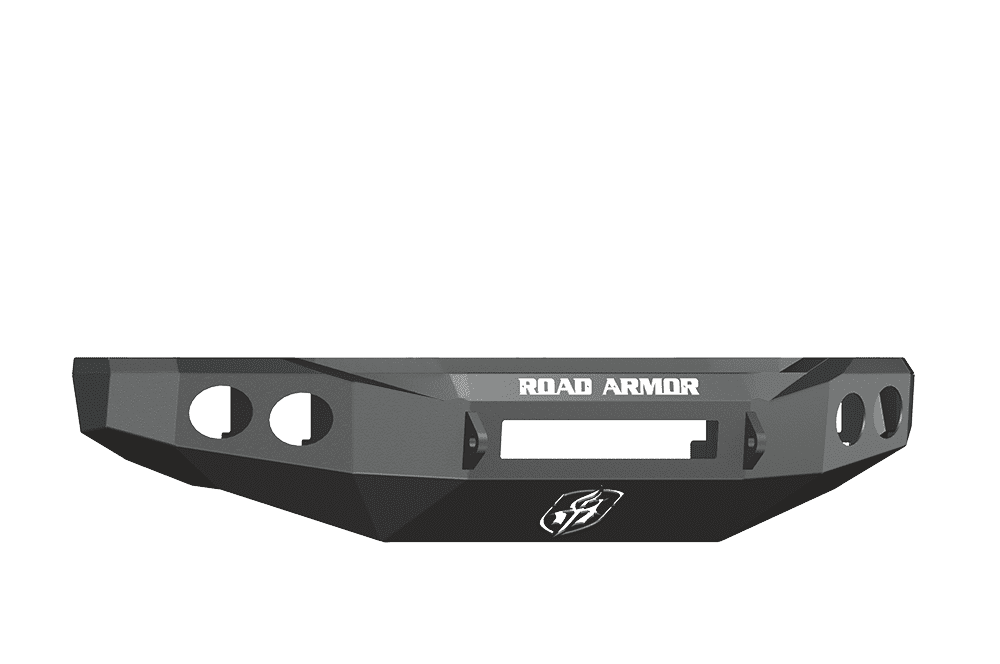 Road Armor 60800B-NW 2008-2010 Ford F250/F350/F450 Non-Winch Front Bumper with Base Guard and Round Light Holes - Satin Black-BumperStock