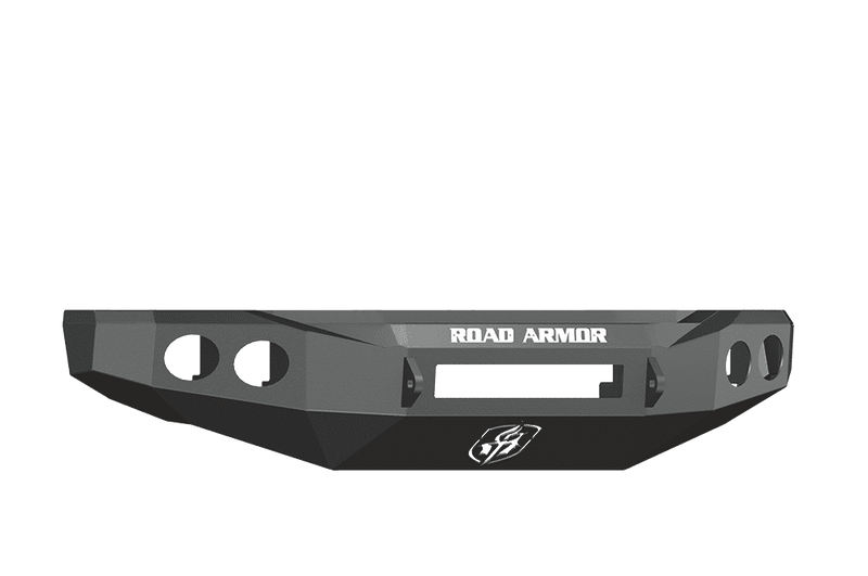 Road Armor 60800B-NW 2008-2010 Ford F250/F350/F450 Non-Winch Front Bumper with Base Guard and Round Light Holes - Satin Black-BumperStock
