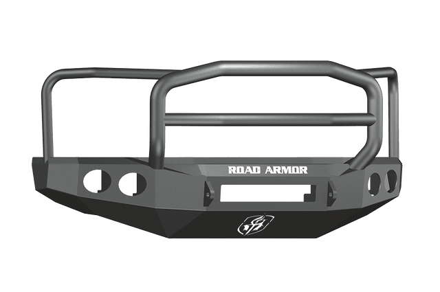 Road Armor 60805B-NW 2008-2010 Ford F250/F350/F450 Non-Winch Front Bumper with Lonestar Guard and Round Light Holes - Satin Black-BumperStock