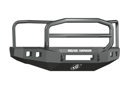 Road Armor 608R5B-NW 2008-2010 Ford F250/F350/F450 Non-Winch Front Bumper with Lonestar Guard and Square Light Holes - Satin Black-BumperStock