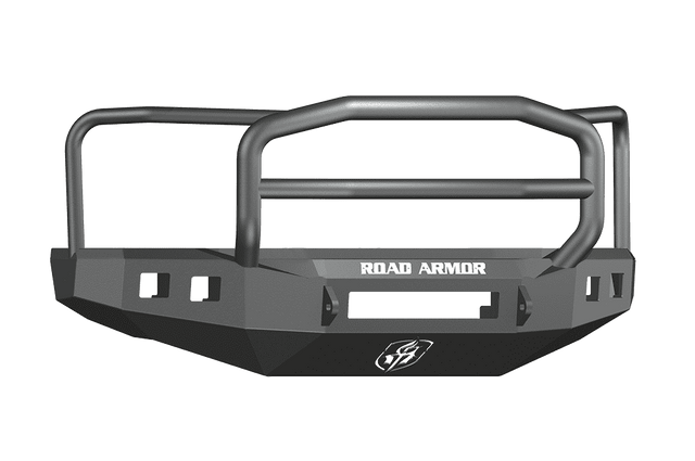 Road Armor 608R5B-NW 2008-2010 Ford F250/F350/F450 Non-Winch Front Bumper with Lonestar Guard and Square Light Holes - Satin Black-BumperStock