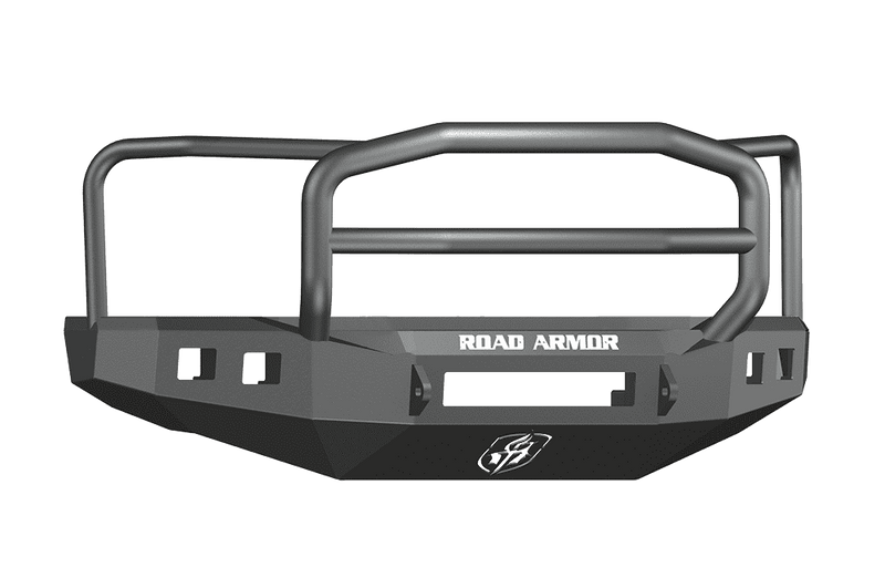 Road Armor 608R5B-NW 2008-2010 Ford F250/F350/F450 Non-Winch Front Bumper with Lonestar Guard and Square Light Holes - Satin Black-BumperStock