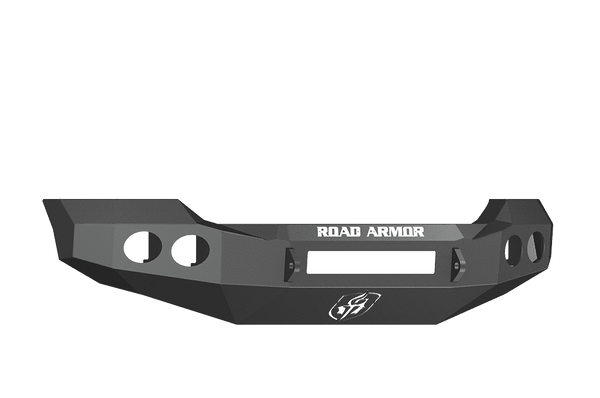 Road Armor 61100B-NW 2011-2016 Ford F250/F350 Non-Winch Front Bumper with Base Guard and Round Light Holes - Satin Black-BumperStock