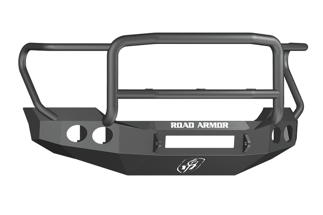 Road Armor 61105B-NW 2011-2016 Ford F250/F350/F450 Non-Winch Front Bumper with Lonestar Guard and Round Light Holes - Satin Black-BumperStock
