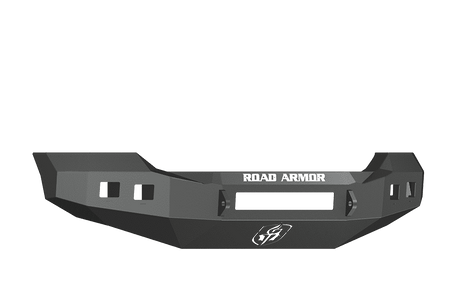 Road Armor 611R0B-NW 2011-2016 Ford F250/F350/F450 Non-Winch Front Bumper with Base Guard and Square Light Holes - Satin Black-BumperStock