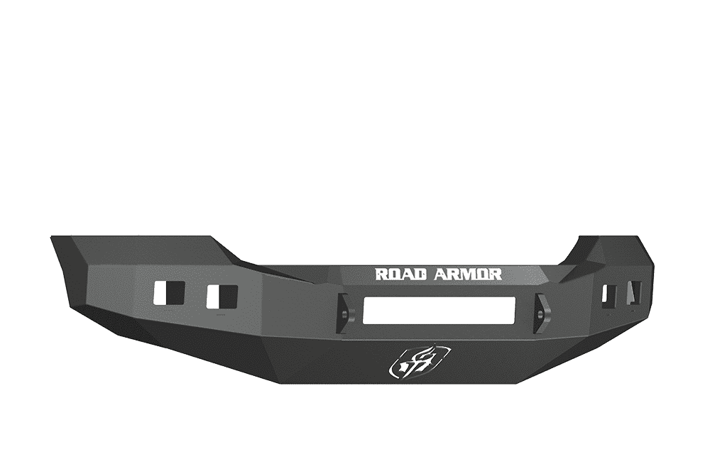 Road Armor 611R0B-NW 2011-2016 Ford F250/F350/F450 Non-Winch Front Bumper with Base Guard and Square Light Holes - Satin Black-BumperStock