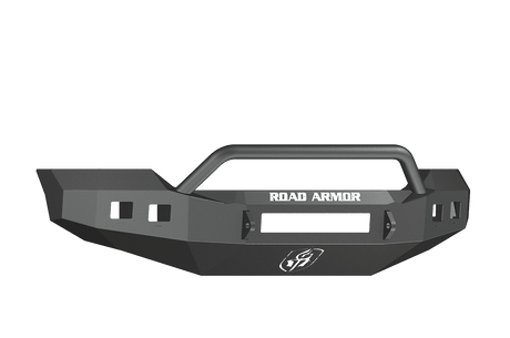 Road Armor 611R4B-NW 2011-2016 Ford F250/F350/F450 Non-Winch Front Bumper with Pre-Runner Guard and Square Light Holes - Satin Black-BumperStock