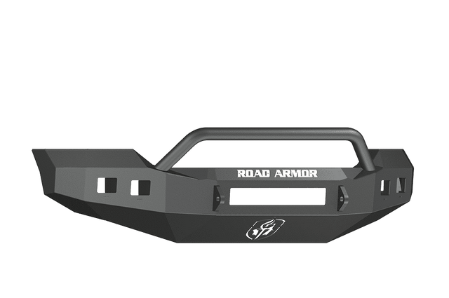 Road Armor 611R4B-NW 2011-2016 Ford F250/F350/F450 Non-Winch Front Bumper with Pre-Runner Guard and Square Light Holes - Satin Black-BumperStock