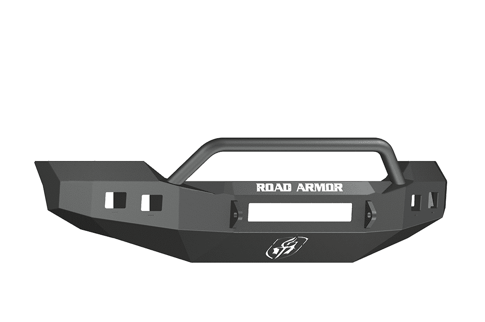 Road Armor 611R4B-NW 2011-2016 Ford F250/F350/F450 Non-Winch Front Bumper with Pre-Runner Guard and Square Light Holes - Satin Black-BumperStock
