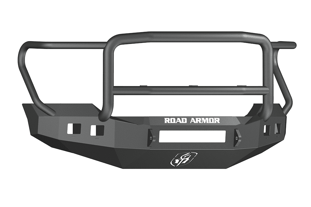 Road Armor 611R5B-NW 2011-2016 Ford F250/F350/F450 Non-Winch Front Bumper with Lonestar Guard and Square Light Holes - Satin Black-BumperStock