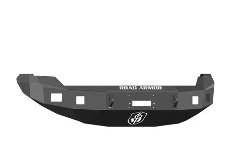 Road Armor 613R0B 2009-2014 Ford F150 Winch Front Bumper with Base Guard and Square Light Holes - Satin Black-BumperStock