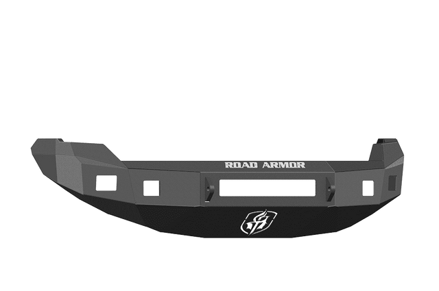 Road Armor 613R0B-NW 2009-2014 Ford F150 Non-Winch Front Bumper with Base Guard and Square Light Holes - Satin Black-BumperStock