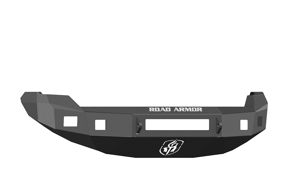 Road Armor 613R0B-NW 2009-2014 Ford F150 Non-Winch Front Bumper with Base Guard and Square Light Holes - Satin Black-BumperStock