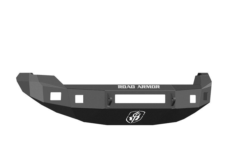 Road Armor 613R0B-NW 2009-2014 Ford F150 Non-Winch Front Bumper with Base Guard and Square Light Holes - Satin Black-BumperStock