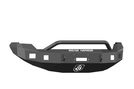Road Armor 613R4B 2009-2014 Ford F150 Winch Front Bumper with Pre-Runner Guard and Square Light Holes - Satin Black-BumperStock