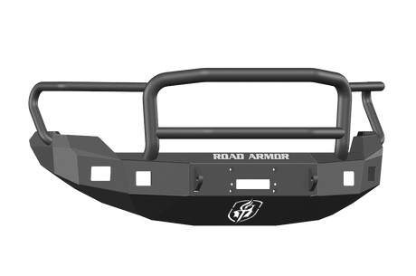 Road Armor 613R5B 2009-2014 Ford F150 Winch Front Bumper with Lonestar Guard and Square Light Holes - Satin Black-BumperStock
