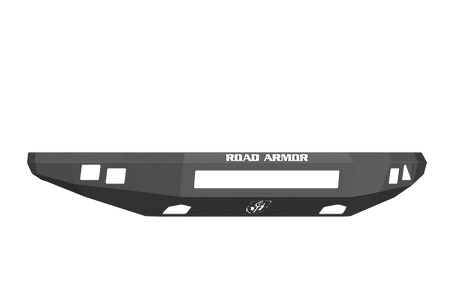 Road Armor 614R0B-NW 2010-2014 Ford F150 Raptor Non-Winch Front Bumper with Base Guard and Square Light Holes - Satin Black-BumperStock