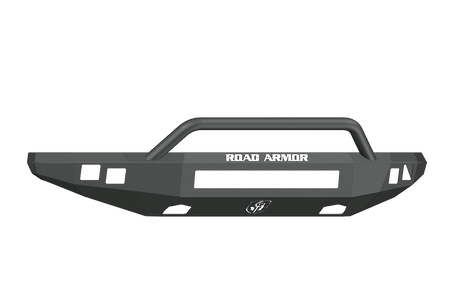 Road Armor 614R4B-NW 2010-2014 Ford F150 Raptor Non-Winch Front Bumper with Pre-Runner Guard and Square Light Holes - Satin Black-BumperStock