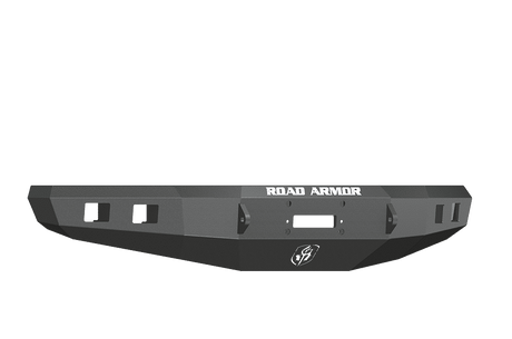 Road Armor 615R0B 2015-2017 Ford F150 Winch Front Bumper with Base Guard and Square Light Holes - Satin Black-BumperStock