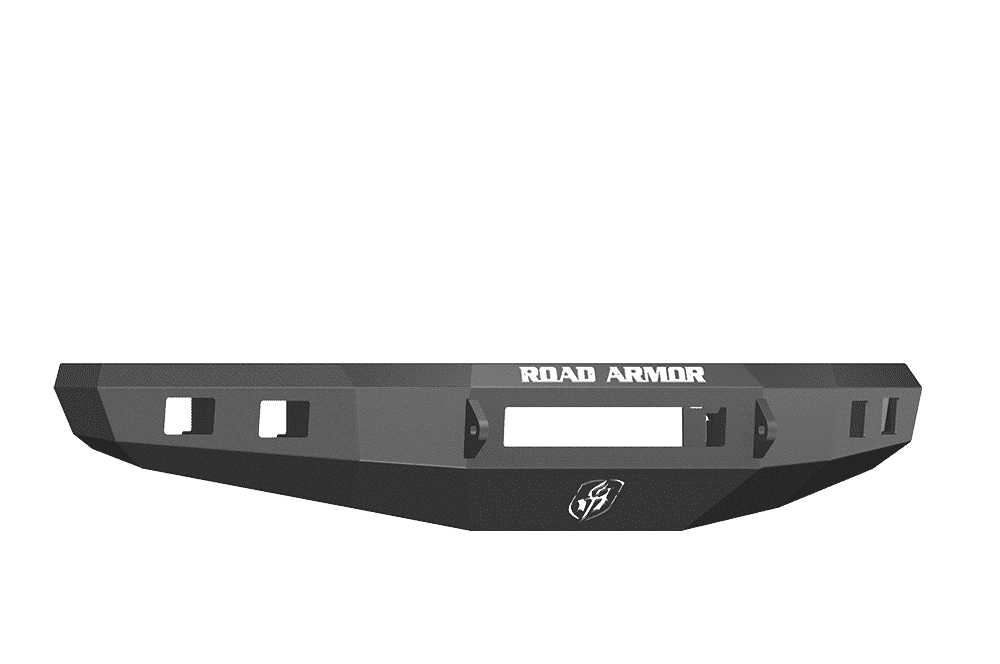 Road Armor 615R0B-NW 2015-2017 Ford F150 Non-Winch Front Bumper with Base Guard and Square Light Holes - Satin Black-BumperStock