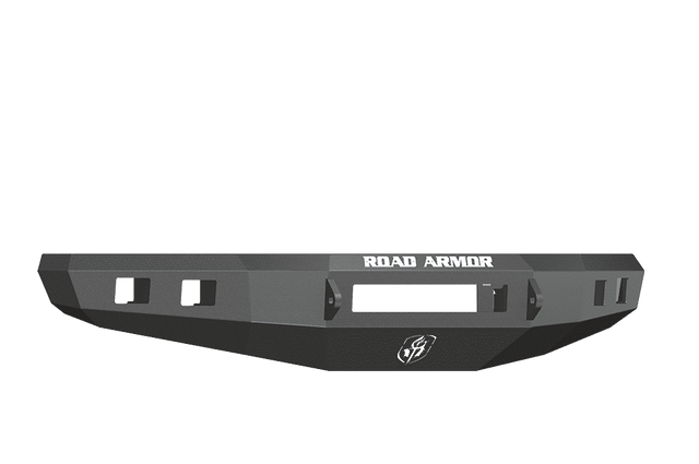 Road Armor 615R0B-NW 2015-2017 Ford F150 Non-Winch Front Bumper with Base Guard and Square Light Holes - Satin Black-BumperStock