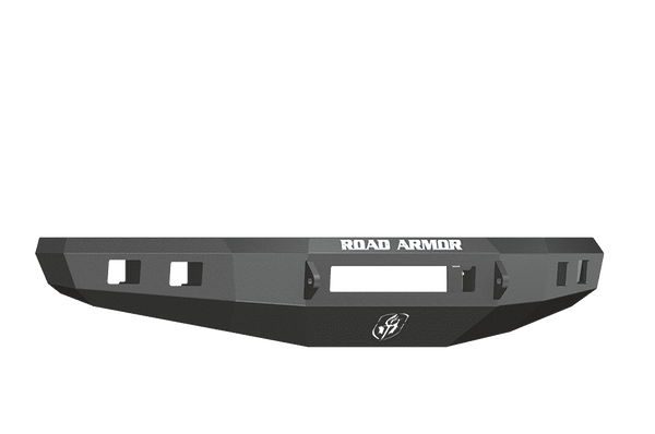 Road Armor 615R0B-NW 2015-2017 Ford F150 Non-Winch Front Bumper with Base Guard and Square Light Holes - Satin Black-BumperStock