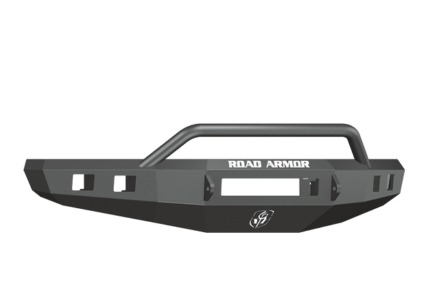 Road Armor 615R4B-NW 2015-2017 Ford F150 Non-Winch Front Bumper with Pre-Runner Guard and Square Light Holes - Satin Black-BumperStock