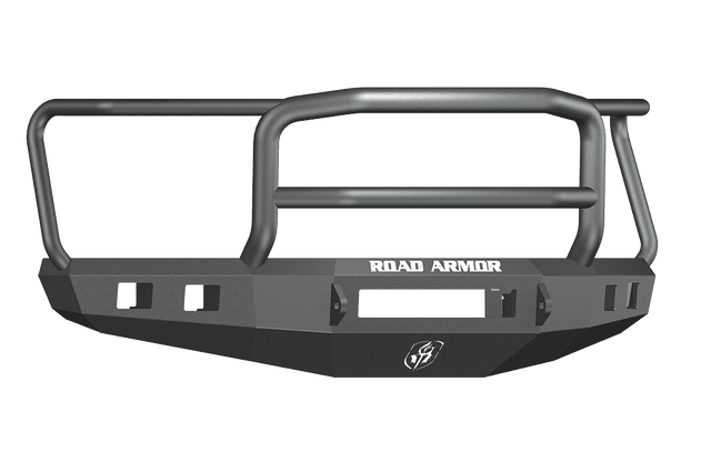 Road Armor 615R5B-NW 2015-2017 Ford F150 Non-Winch Front Bumper with Lonestar Guard and Square Light Holes - Satin Black-BumperStock