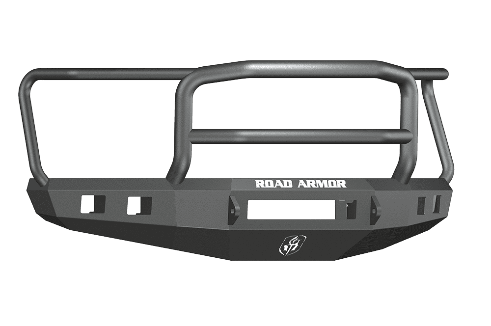 Road Armor 615R5B-NW 2015-2017 Ford F150 Non-Winch Front Bumper with Lonestar Guard and Square Light Holes - Satin Black-BumperStock