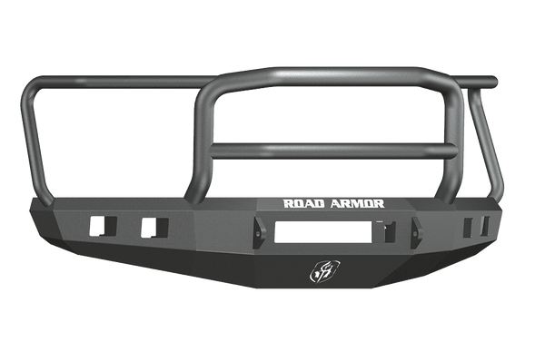 Road Armor 615R5B-NW 2015-2017 Ford F150 Non-Winch Front Bumper with Lonestar Guard and Square Light Holes - Satin Black-BumperStock