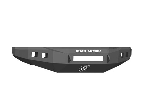 Road Armor 61740B-NW 2017-2021 Ford F450/F550 Non-Winch Front Bumper with Base Guard and Square Light Holes - Satin Black-BumperStock