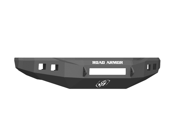 Road Armor 61740B-NW 2017-2021 Ford F450/F550 Non-Winch Front Bumper with Base Guard and Square Light Holes - Satin Black-BumperStock