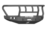 Road Armor 61742B 2017-2020 Ford F450/F550 Winch Front Bumper with Titan II Guard and Square Light Holes - Satin Black-BumperStock