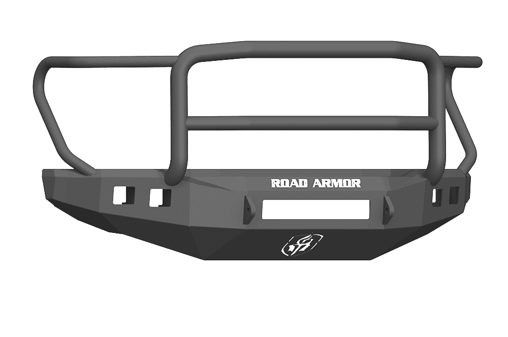 Road Armor 61745B-NW 2017-2020 Ford F450/F550 Non-Winch Front Bumper with Lonestar Guard and Square Light Holes - Satin Black-BumperStock