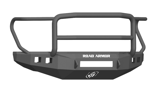 Road Armor 61745B-NW 2017-2020 Ford F450/F550 Non-Winch Front Bumper with Lonestar Guard and Square Light Holes - Satin Black-BumperStock