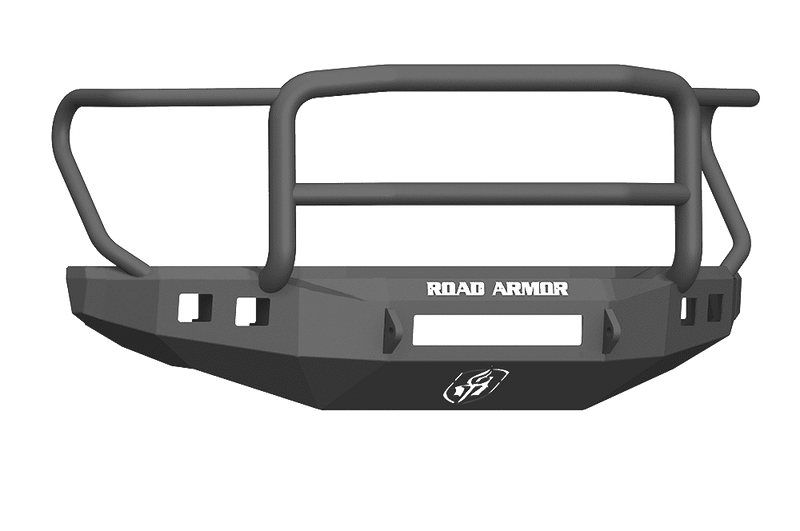 Road Armor 61745B-NW 2017-2020 Ford F450/F550 Non-Winch Front Bumper with Lonestar Guard and Square Light Holes - Satin Black-BumperStock