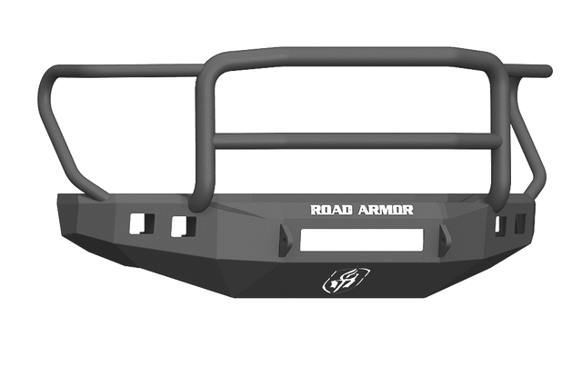 Road Armor 617F5B-NW 2017-2020 Ford F250/F350 Non-Winch Front Bumper with Lonestar Guard and Square Light Holes - Satin Black-BumperStock