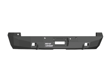 Road Armor 618S0B 2008-2016 Ford F250/F350/F450 Winch Rear Bumper with Sensor Guard and Rectangle Light Holes - Satin Black-BumperStock