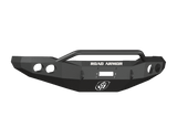 Road Armor 66004B 1999-2004 Ford F250/F350/F450 Winch Front Bumper with Pre-Runner Guard and Round Light Holes - Satin Black-BumperStock