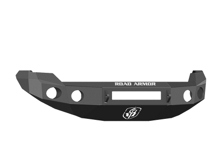 Road Armor 66130B-NW 2009-2014 Ford F150 Non-Winch Front Bumper with Base Guard and Round Light Holes - Satin Black-BumperStock