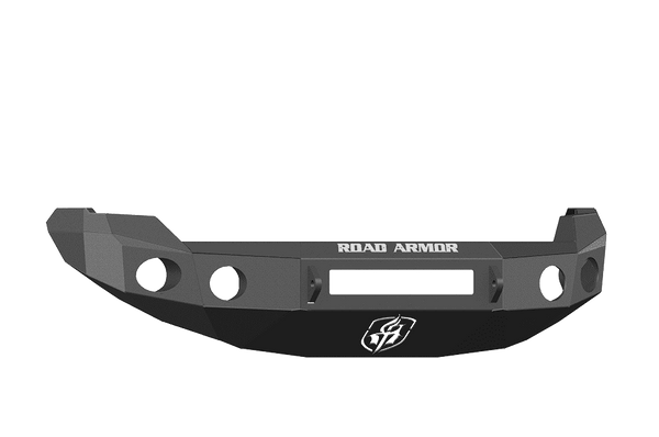 Road Armor 66130B-NW 2009-2014 Ford F150 Non-Winch Front Bumper with Base Guard and Round Light Holes - Satin Black-BumperStock