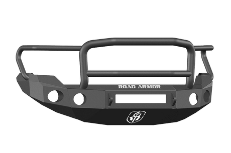 Road Armor 66135B-NW 2009-2014 Ford F150 Non-Winch Front Bumper with Lonestar Guard and Round Light Holes - Satin Black-BumperStock