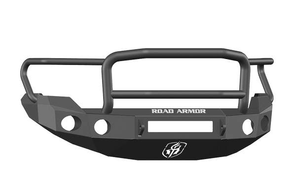 Road Armor 66135B-NW 2009-2014 Ford F150 Non-Winch Front Bumper with Lonestar Guard and Round Light Holes - Satin Black-BumperStock