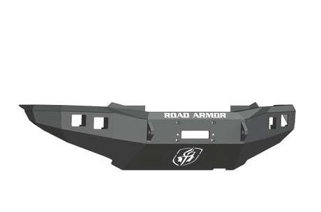 Road Armor 905R0B 2012-2015 Toyota Tacoma Winch Front Bumper with Base Guard and Square Light Holes - Satin Black-BumperStock