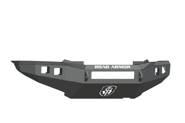 Road Armor 905R0B-NW 2012-2015 Toyota Tacoma Non-Winch Front Bumper with Base Guard and Square Light Holes - Satin Black-BumperStock