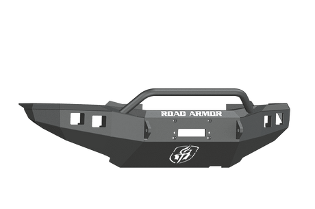Road Armor 905R4B 2012-2015 Toyota Tacoma Winch Front Bumper with Pre-Runner Guard and Square Light Holes - Satin Black-BumperStock